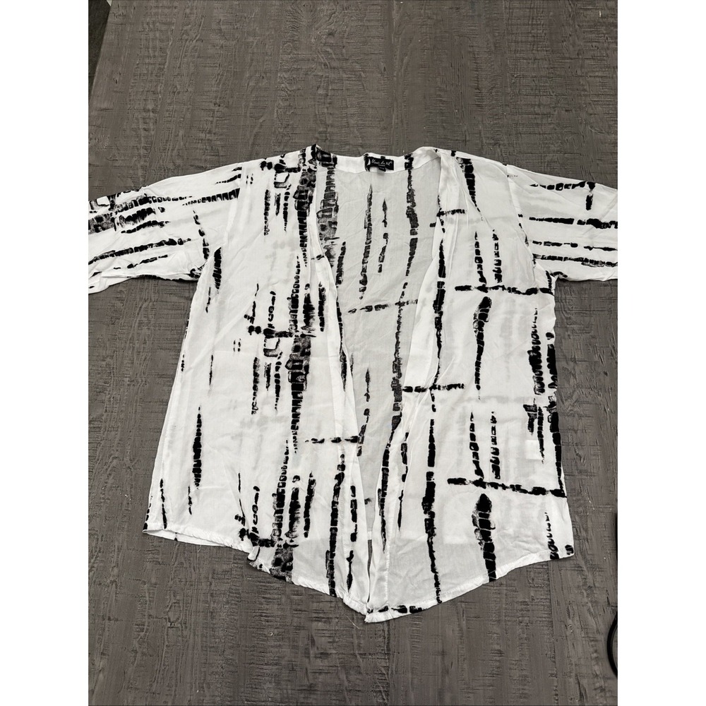 blanc du nil shirt kimono-style Cardigan Size Small  Cruise Wear Beach